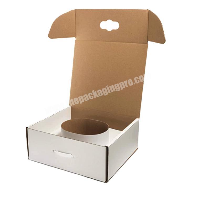 Custom logo printed cardboard white wholesale cowboy brim hat boxes bulk for sale