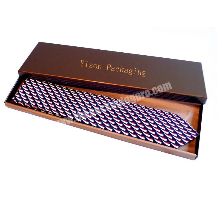 Custom logo printed paper high end neck piece packaging box luxury shoulder neck tie box