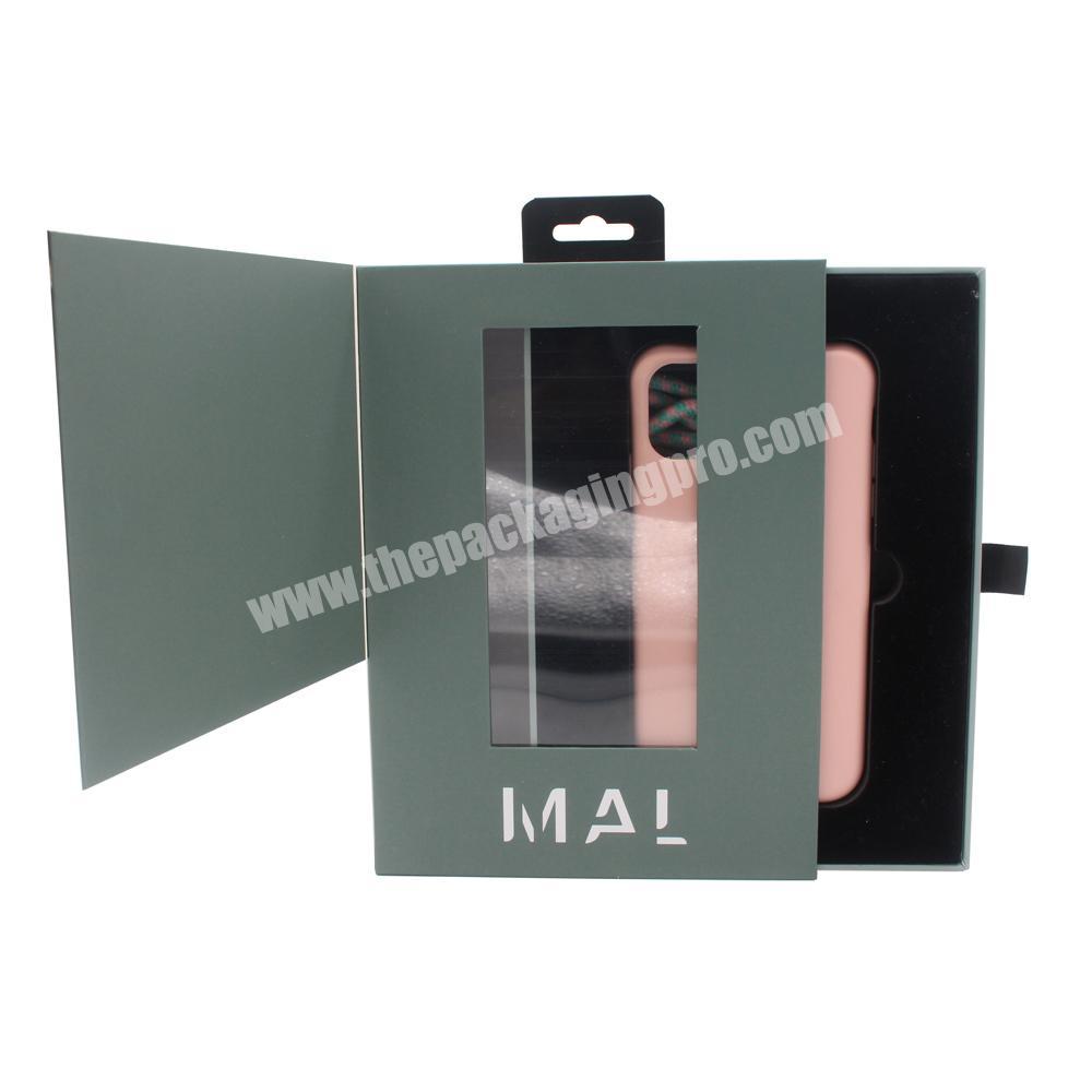 Custom logo printed paper luxury mobile cell phone case packaging boxes for phone covers