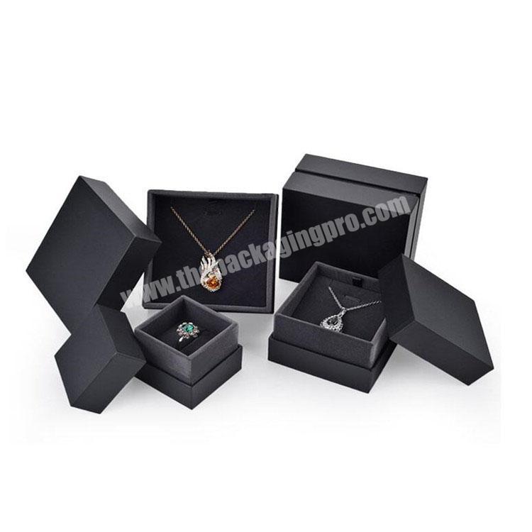 Custom logo printed velvet paper packaging jewelry box