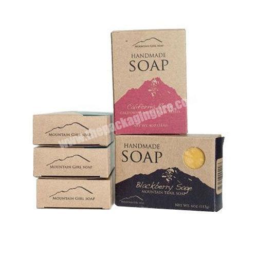 Custom logo printing paper kraft Soap Bar Packaging Gift Box Cheap Soap Boxes For Hand Made Soap with clear window