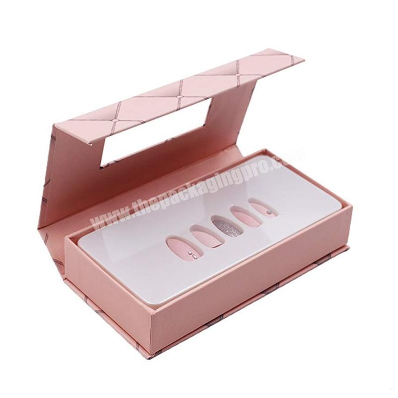 Custom logo printing paper press on nails packing box with private label Art presson nail extension boxes for retail
