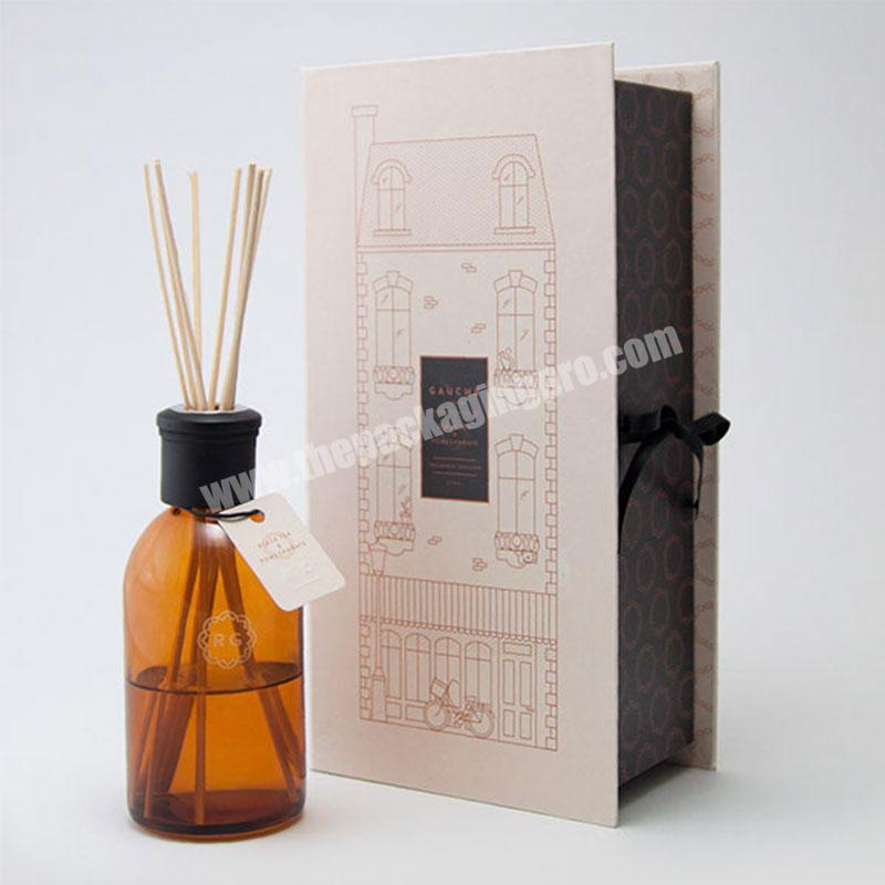 Custom logo printing paper rigid empty luxury Reed Diffuser Packaging Gift Box