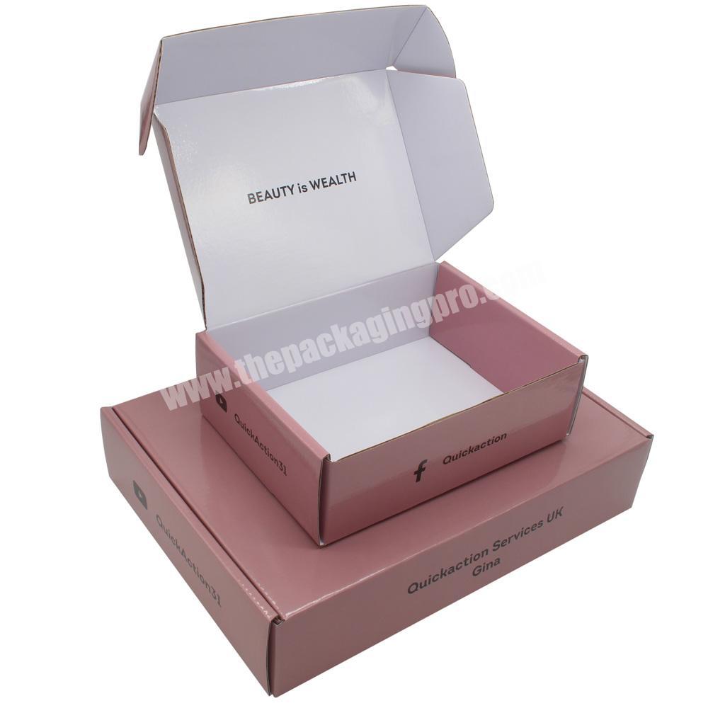 Custom logo recycled shipping mailing boxes packaging customize cosmetic packaging shopping boxes