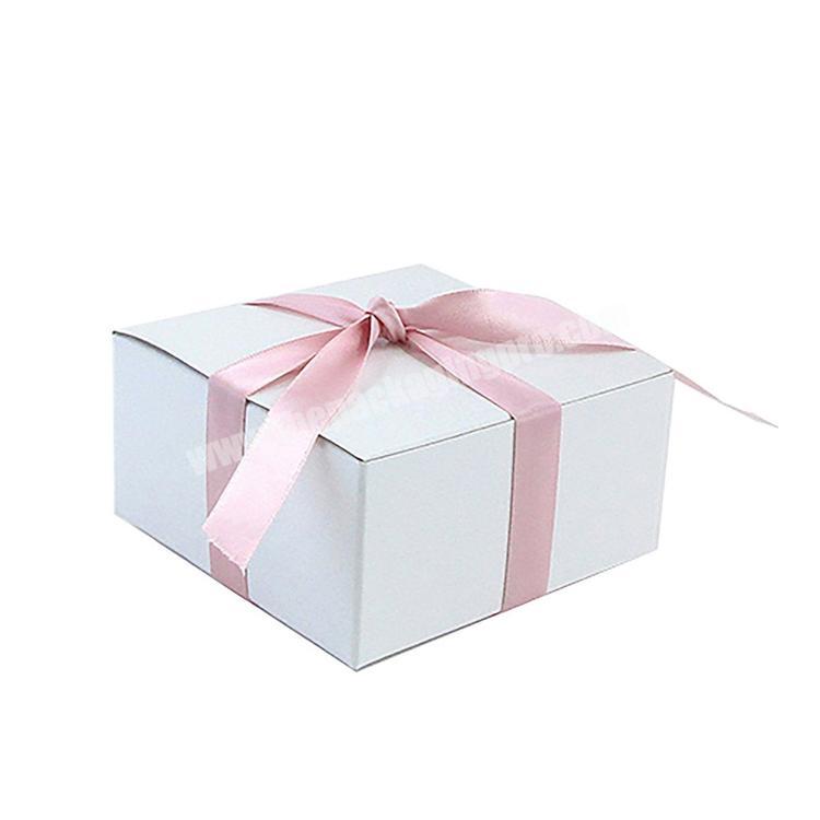 Custom logo wholesale recycle wedding favor white craft Treat small luxury paper gift Boxes