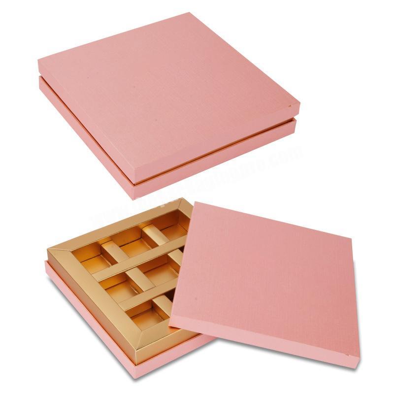 Custom luxury 2021 Latest Products fancy paper pink chocolate packaging box