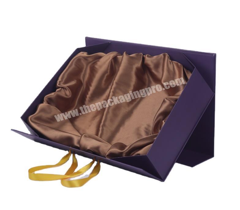 Custom luxury collapsible cardboard box large magnetic folding gift box