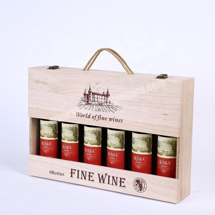 Custom luxury gift packaging wholesale wooden wine box