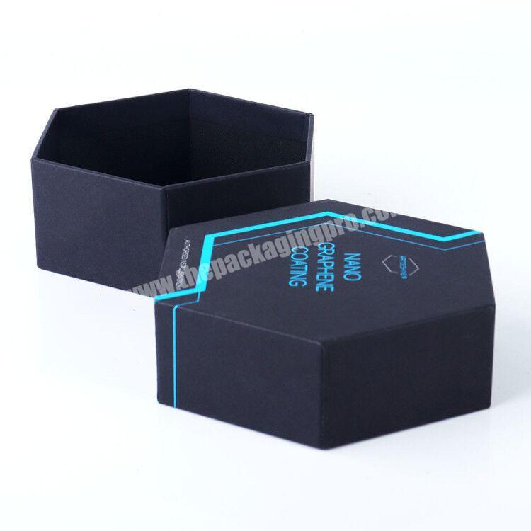 Custom made exquisite cosmetic paper gift box packaging hexagon hard paper box packaging skincare
