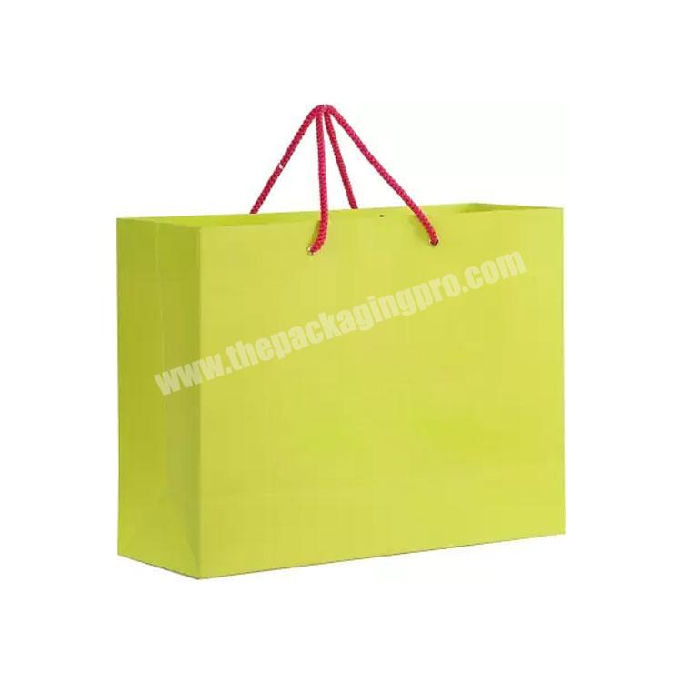Custom make recycled gift luxury clothing packaging paper carry shopping bag with logo