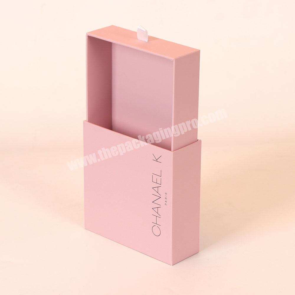 Custom paper cardboard empty pink 3d gift packaging box