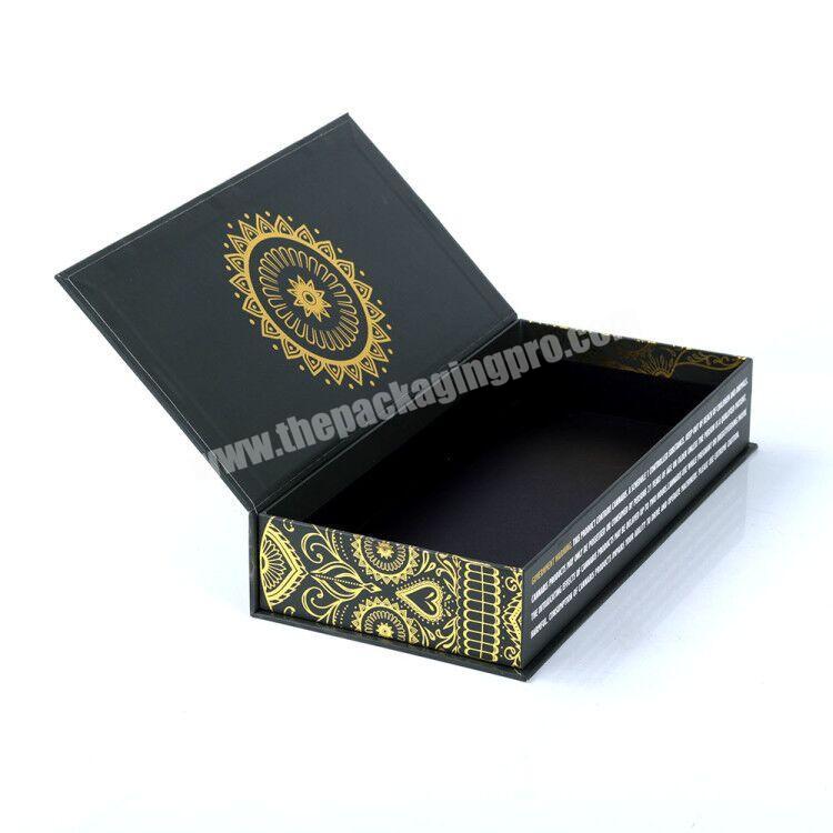 Custom printed black classy gift boxes luxury high quality cardboard box for gift packaging items