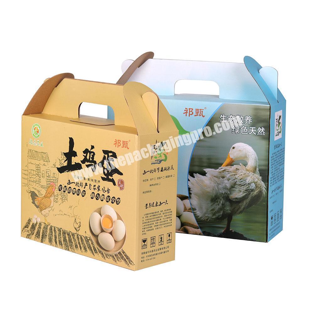 Custom printed colored paper empty chicken duck goose egg quail egg carry cartons box for sale