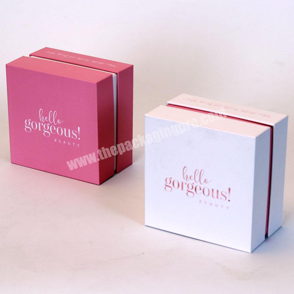 Custom printed eyelash packaging box small colored macaron paper gift box packaging custom logo
