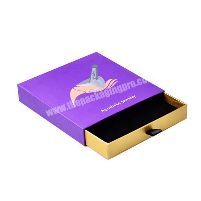 Custom printed personalized small jwellery packaging box luxury drawer jewelry gift box