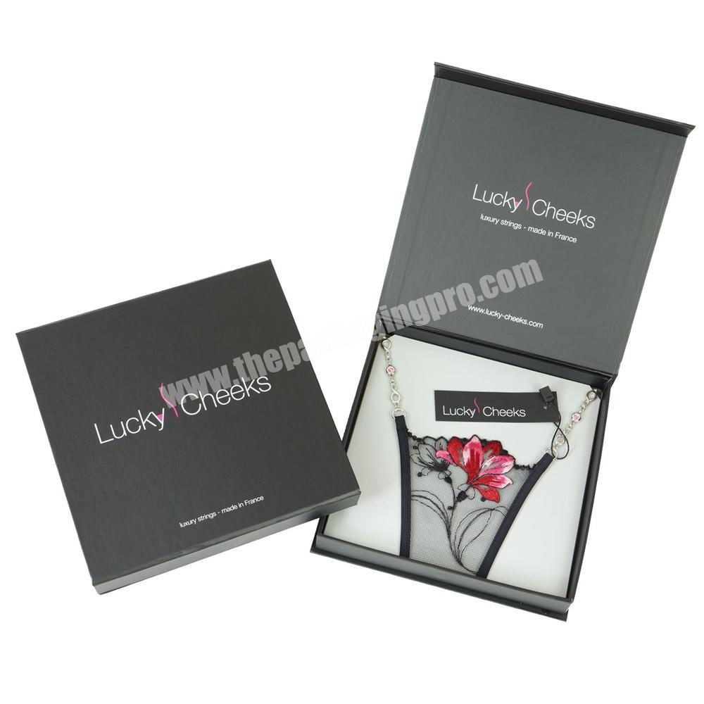 Custom printed women panties underwear swimwear pajamas packaging box customized lingerie packing box