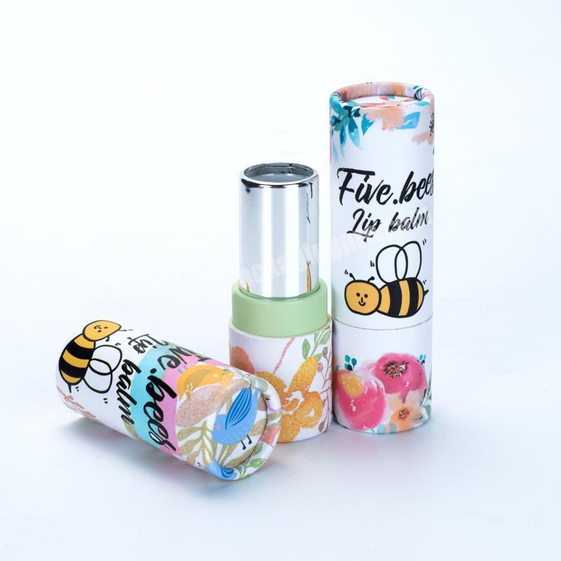 Custom printing biodegradable small paper tube cosmetic packaging paper tube box lipstick