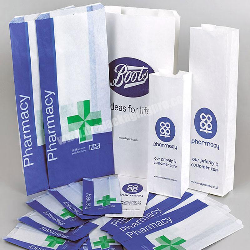 Custom printing kraft paper bag for pharmacy made in china