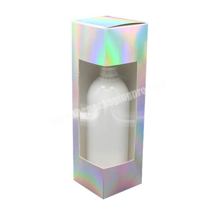 Custom Printing Tumbler Display Packaging Box Iridescent Holographic