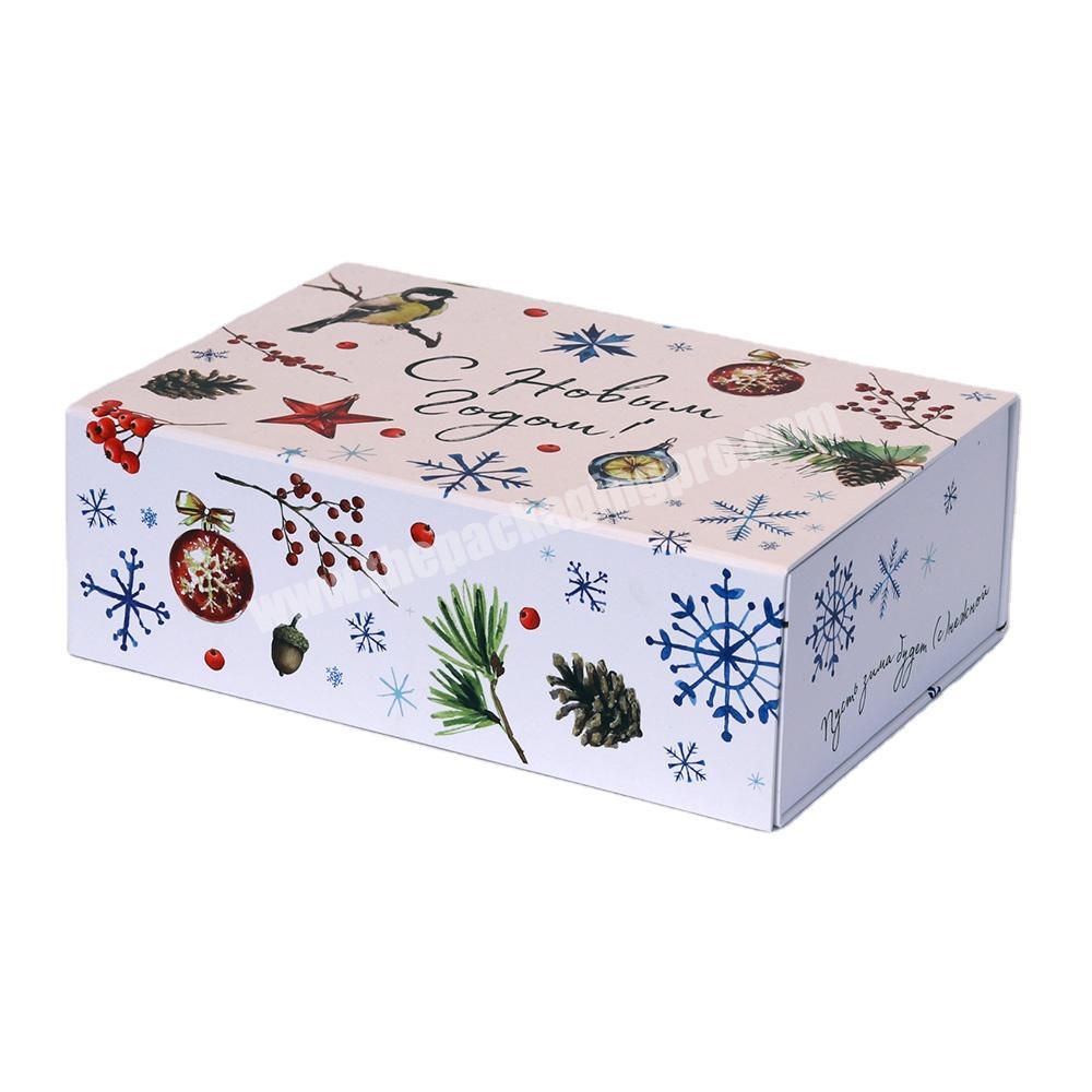Custom recycled eco-friendly printing christmas packaging folding gift box