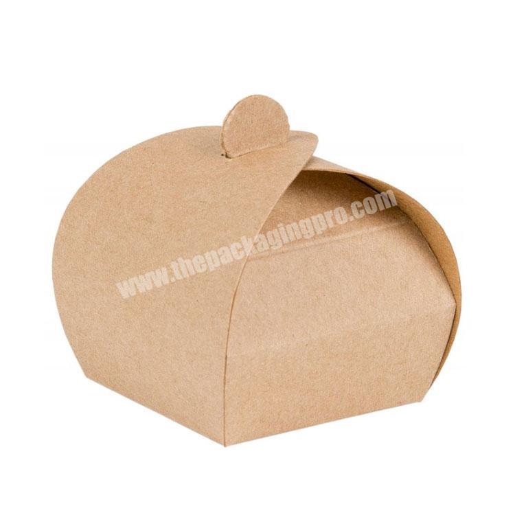 Custom shape wholesale single kraft paper truffle candy tote box packaging