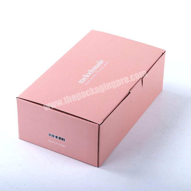 Custom shipping box mailers printing wholesale small pink clothing socks mailer shipping box