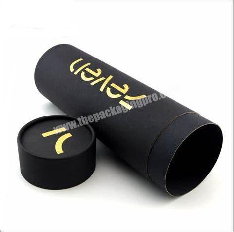 Custom size sealing lip balm paper tube box deodorant luxury print kraft black round paper packaging tube for cosmetic