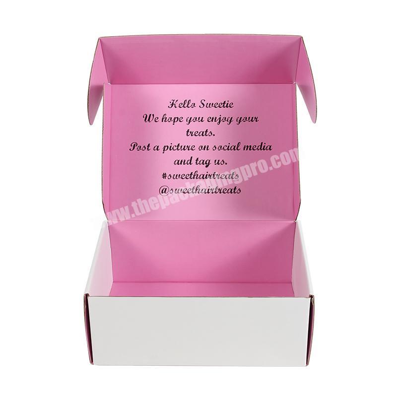 Customised Mailer Paper Boxes Packaging & Printing Custom Rose Gold Gillter Corrugated Shipping Subscription Box With Logo