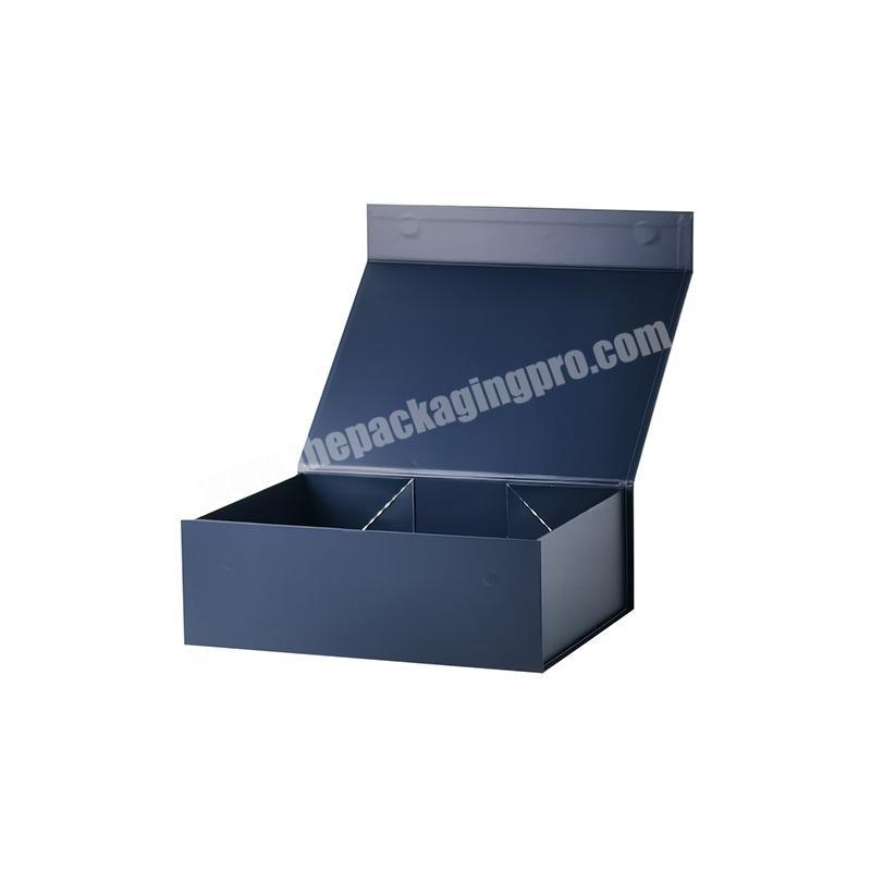 Customization Clothing Matte Rigid Book Shape Magnetic Gold Foil Gift Folding Box