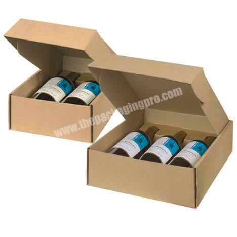 Customized Brown Kraft Corrugated Paper Jam Jars Box Wine Bottle Packaging Box