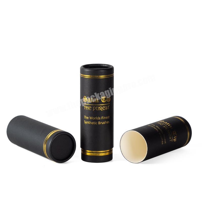 Customized E-cigarette oil packaging cardboard matte black paper tube for cigarette oil bottle