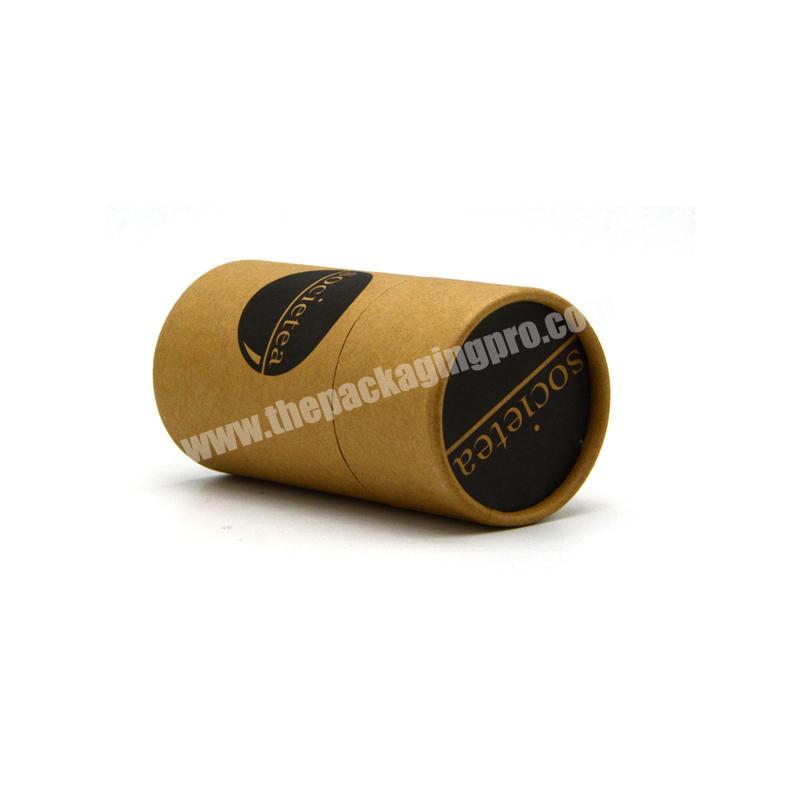 Customized Logo Printed Round Artpaper Kraft Paper Packaging Gift Boxes For Coffee Bean Tee