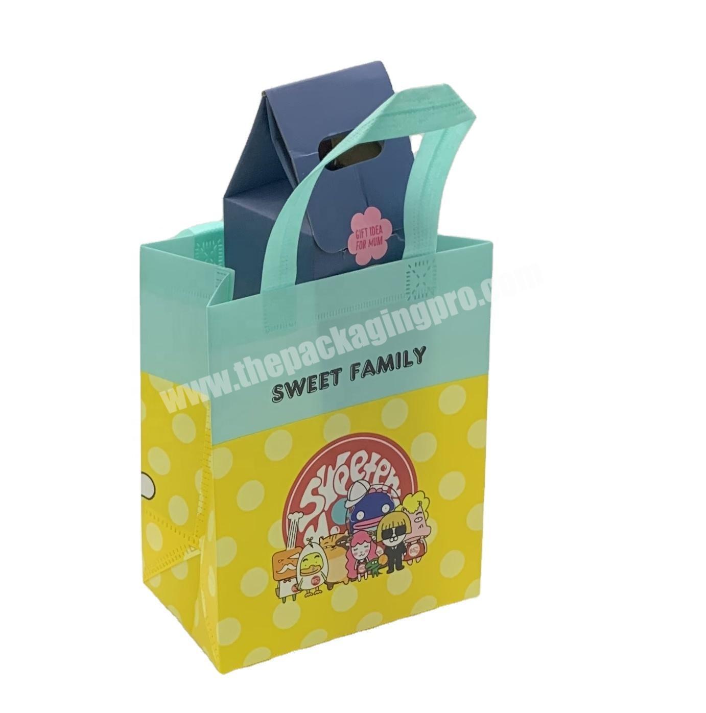 Customized Non-woven Bag for Food Take Away Non Woven Bag in Shopping Carry Toys for Kids Tote Bag Manufacturer