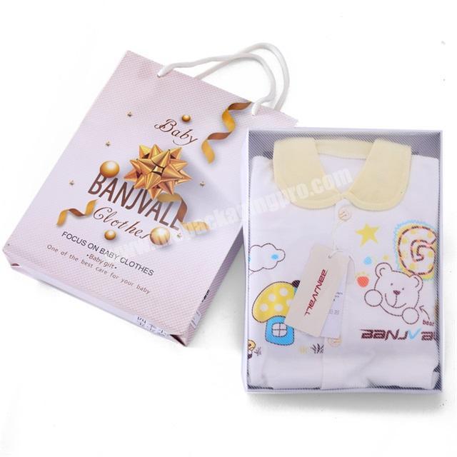 Customized design high quality paper bag fashion baby clothing gift bag
