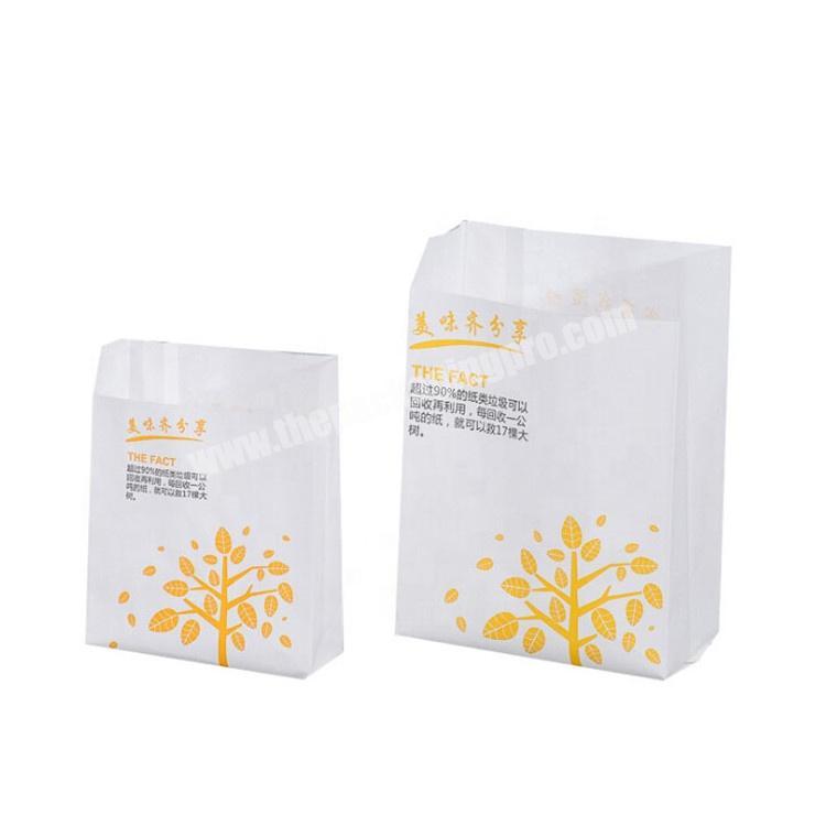 1000 Pcs French Fries Fried Chicken Bag Oil Proof White Food Kraft