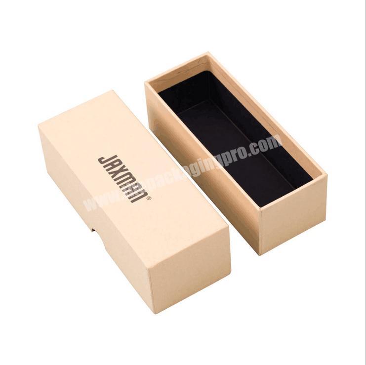 Customized logo kraft paper 1200gsm cardboard 2 piece rigid gift packaging full cover watch and belt box with separate lid