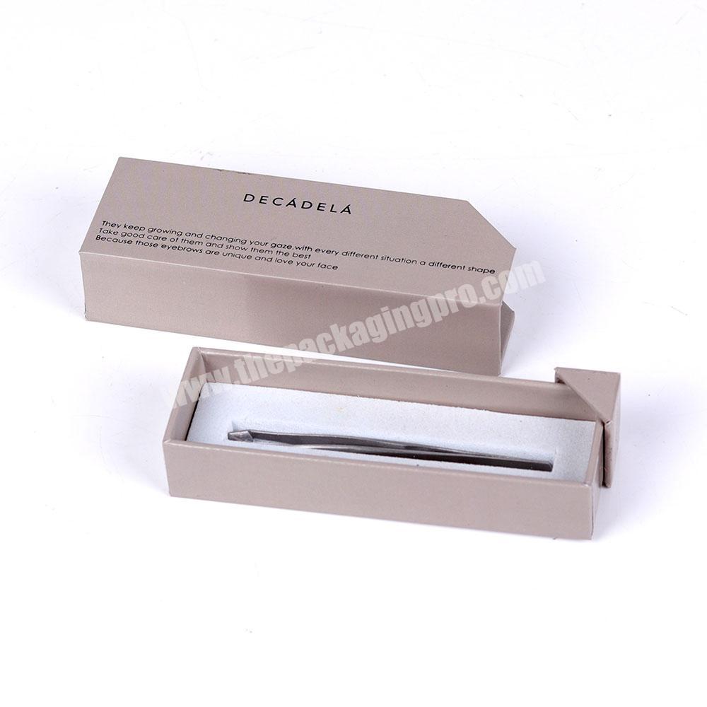 Customized logo package box with insert gift tweezers boxes