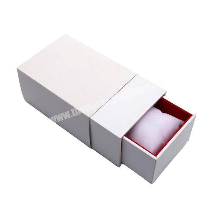 Customized logo printed  paper packaging jewelry box with sponge inlay