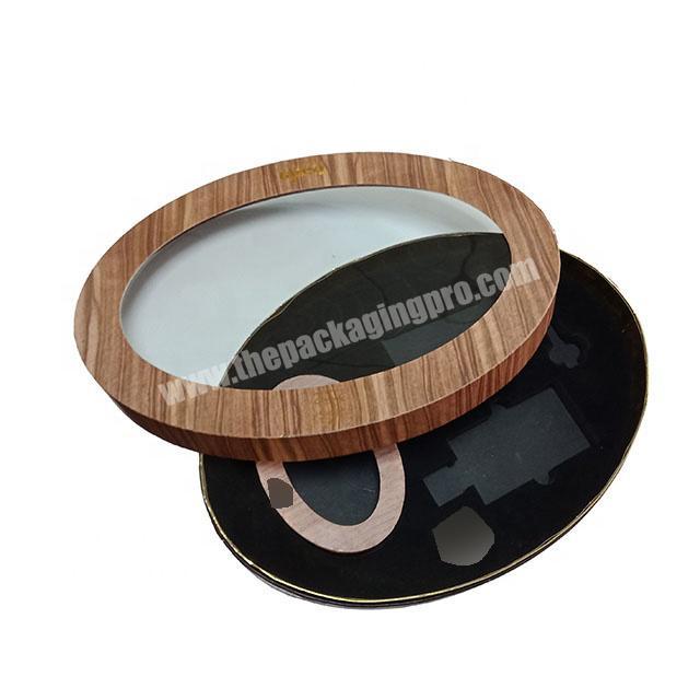 Customized oval shape lid and base new design chocolate gift box dubai boxes