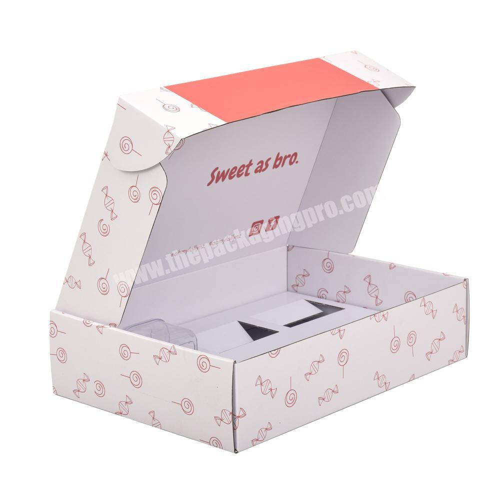 Customized printing paper foldable small shipping boxes cute sustainable mailer box insert