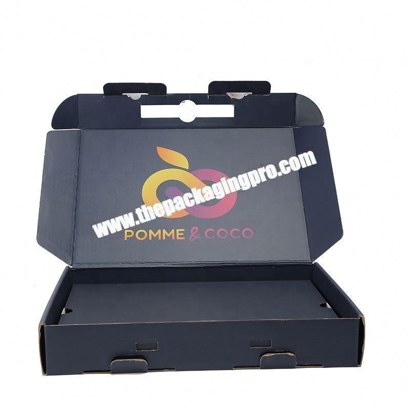 Custom black gloss lamination art paper box for cosmetic