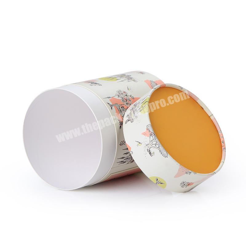 Customized recycled puzzle paper tube packaging black cylinder