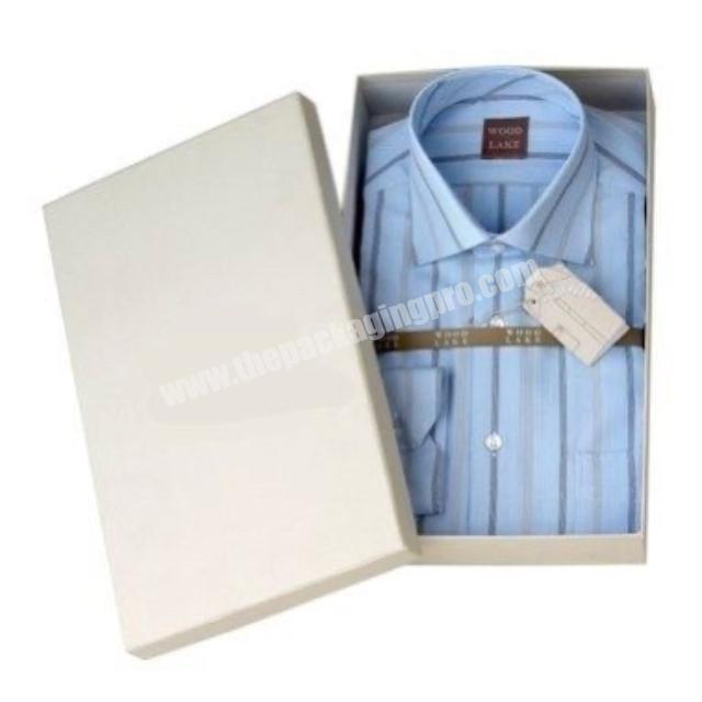 Customized size plain white cardboard polo shirt packaging clothes paper box