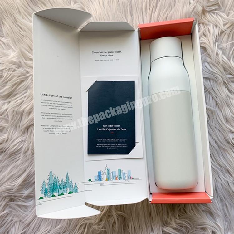 Customized water bottle packaging gift boxes for packiging water bottle