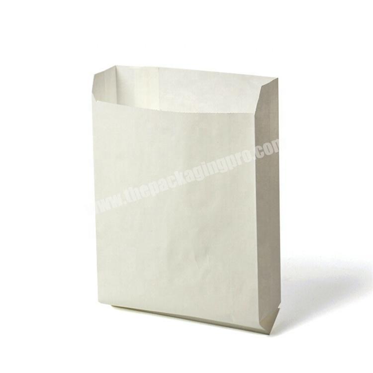 Customized white paper snack food bags for french fries