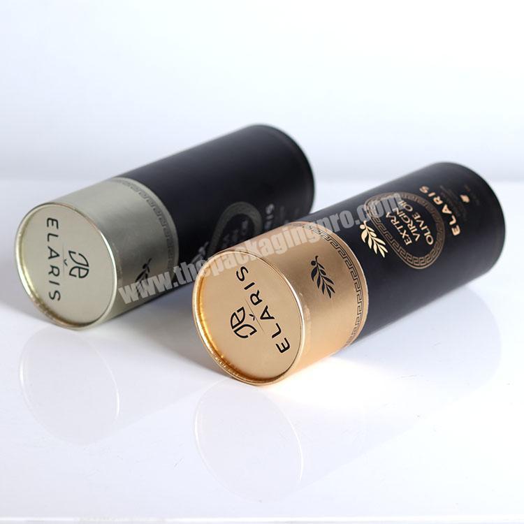 Cylinder paper tube essential oil hair oil bottle box skincare cosmetics packaging custom printing