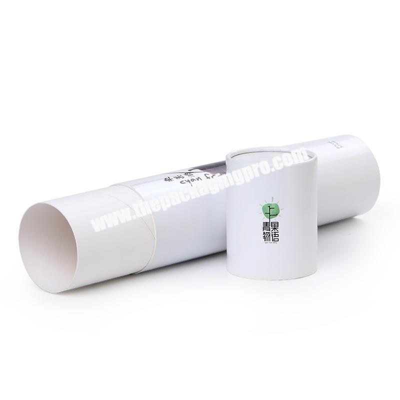 Custom Logo High End Luxury Food Grade Recycled Kraft Paper Tube water bottle Packaging