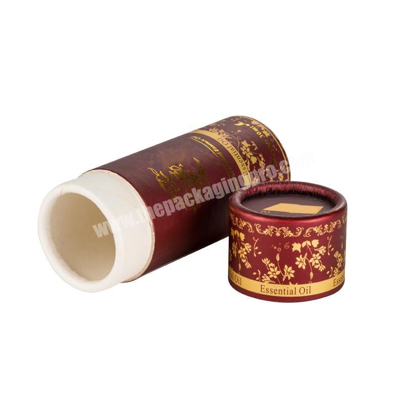Eco Friendly Biodegradable Skincare Cardboard Packaging Cylinder Packaging box for essential oil