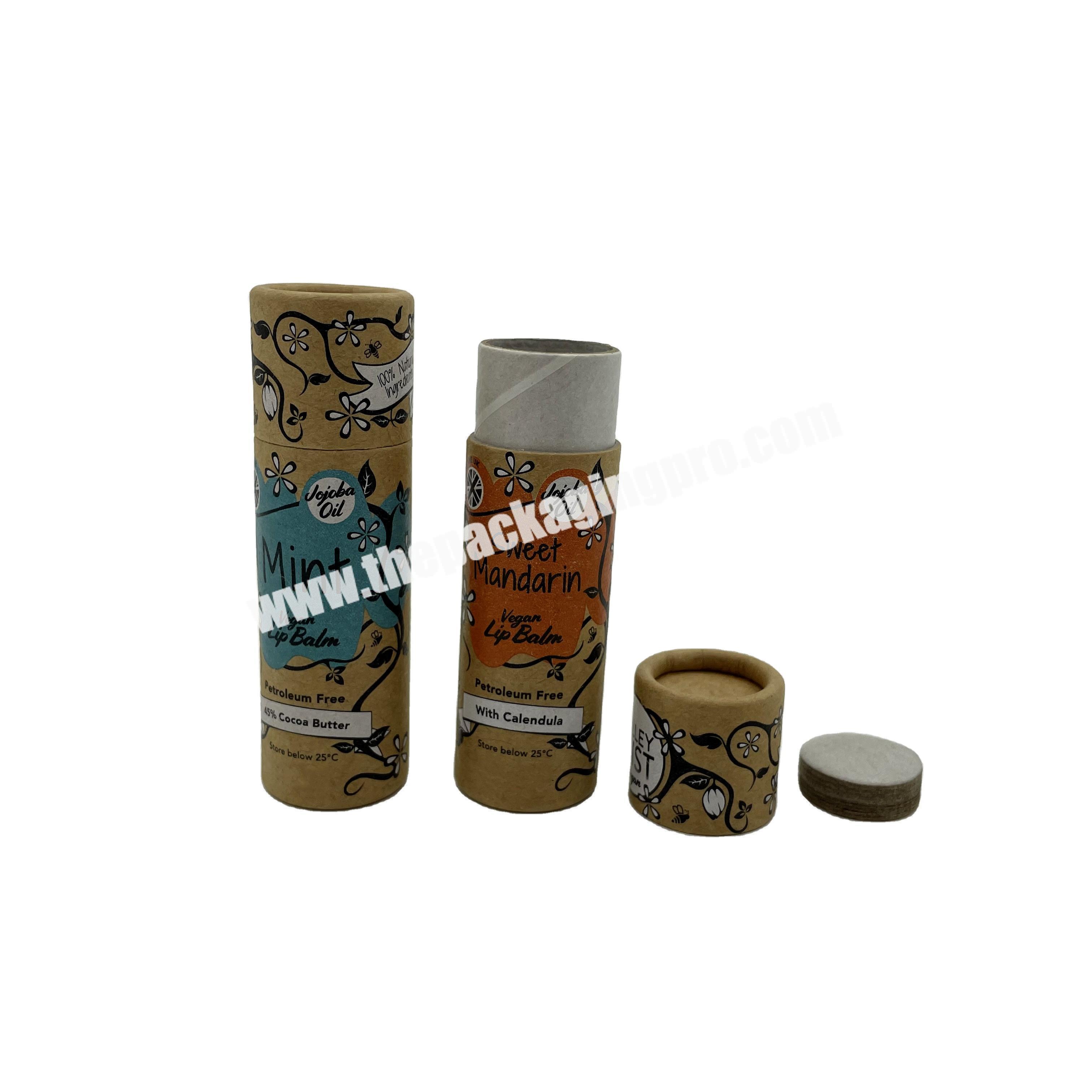 Eco Friendly Custom Logo Biodegradable lip balm tube custom lip balm containers for push up lip balm tubes