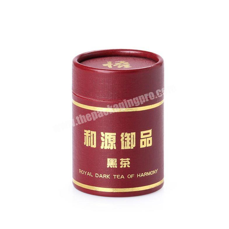 Eco Friendly Customized Cardboard Tea Tubes Food Grade Paper Cans